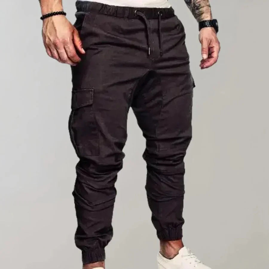 Cargohosen | Kordelzug | Elastische Knöchel | Cargojogginghosen | Herrenhosen