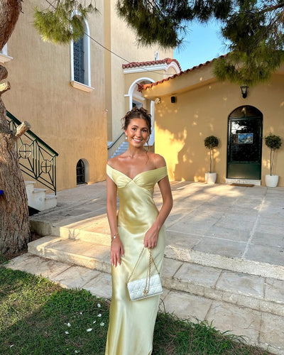 Emory - Rückenfreies Maxikleid aus Satin