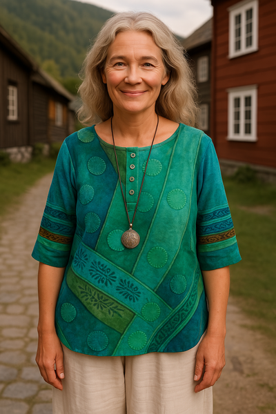 Greta™ | Bequeme und farbenfrohe Bluse mit halblangen Ärmeln