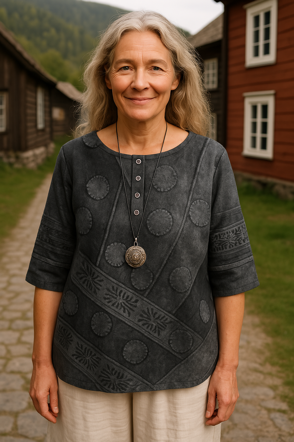 Greta™ | Bequeme und farbenfrohe Bluse mit halblangen Ärmeln