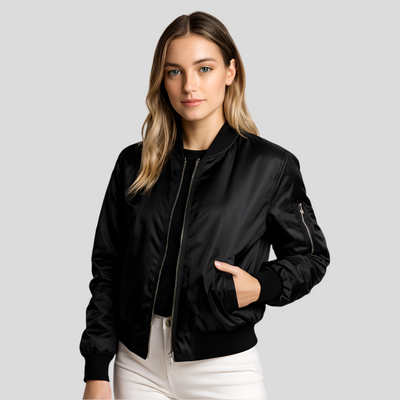 Leichter Sommerfliegerjacke für Damen – Eleganter kurzer Mantel