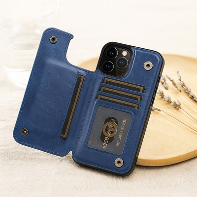 LeatherGuard | Luxuriöses Lederetui mit Kartenfächern und magnetischer Verschluss | Schulte