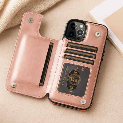 LeatherGuard | Luxuriöses Lederetui mit Kartenfächern und magnetischer Verschluss | Schulte