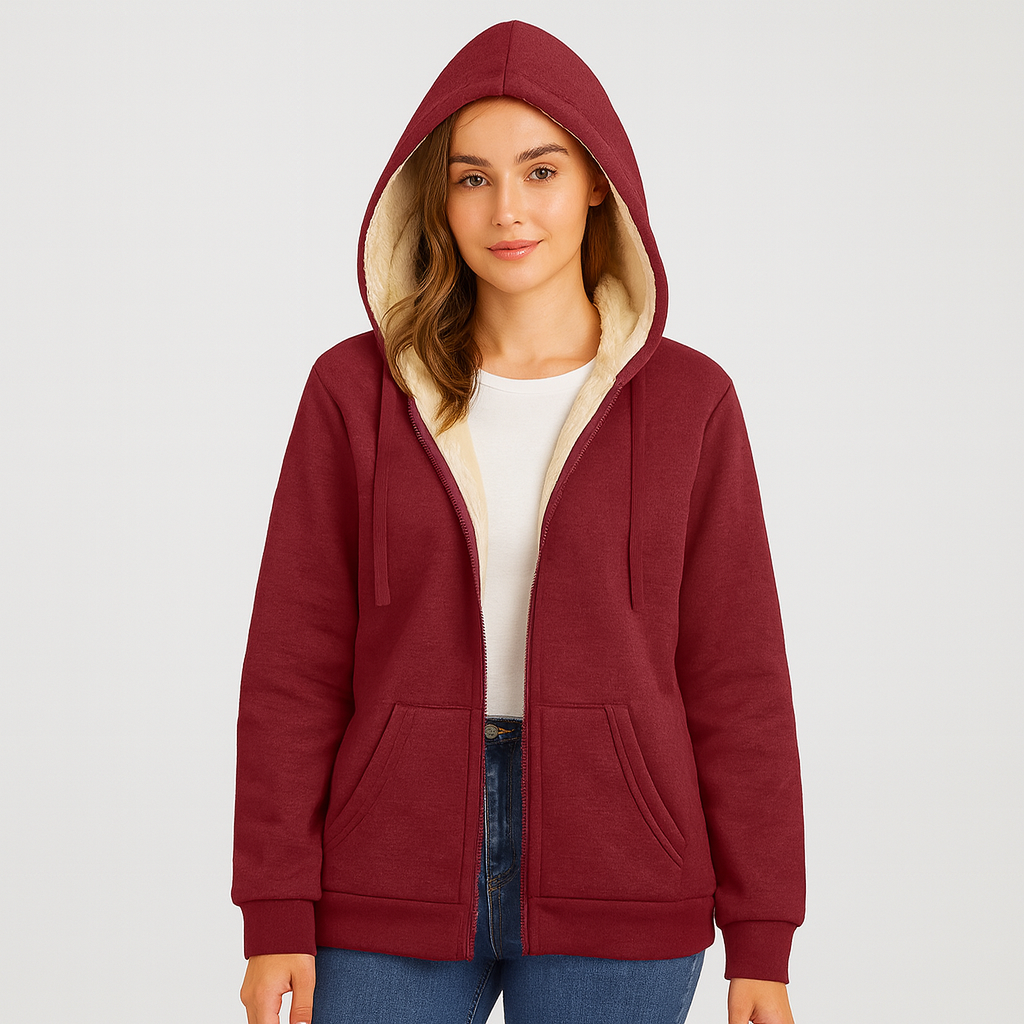 Sienna | Kuschelige Fleece-Kapuzenjacke