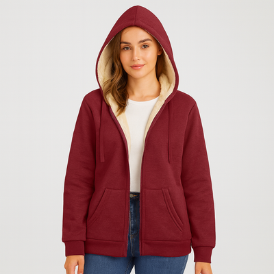 Sienna | Kuschelige Fleece-Kapuzenjacke