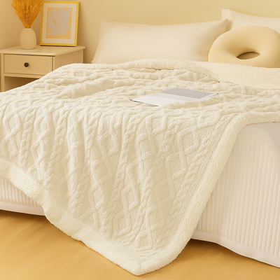 Verdickte doppelseitige Fleece-Bettdecke