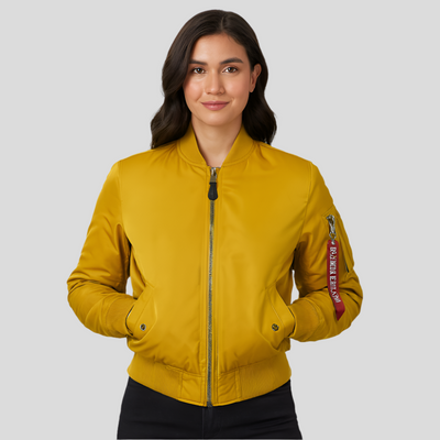 Bomberjacke für Damen MA-1 – Klassisches Design mit Rippbündchen
