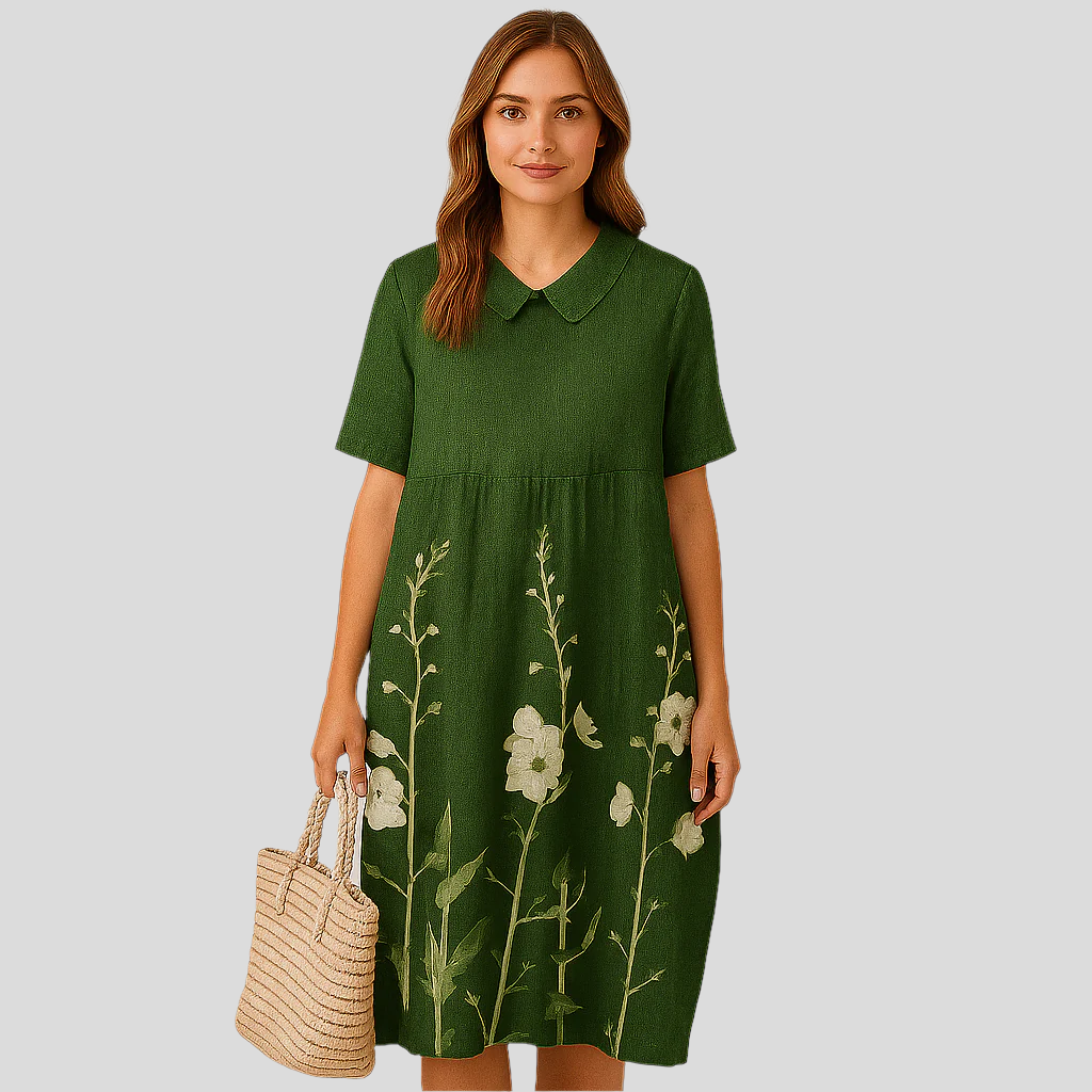 Elena Bloom Legeres Midi-Kleid – Blümchenleichtes Sommer-Eleganz-Kleid