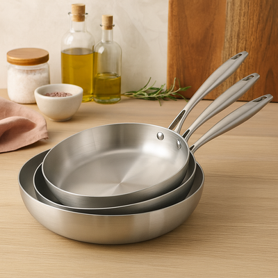 Cuisaro | Edelstahl-Bratpfanne für Induktion und Gas