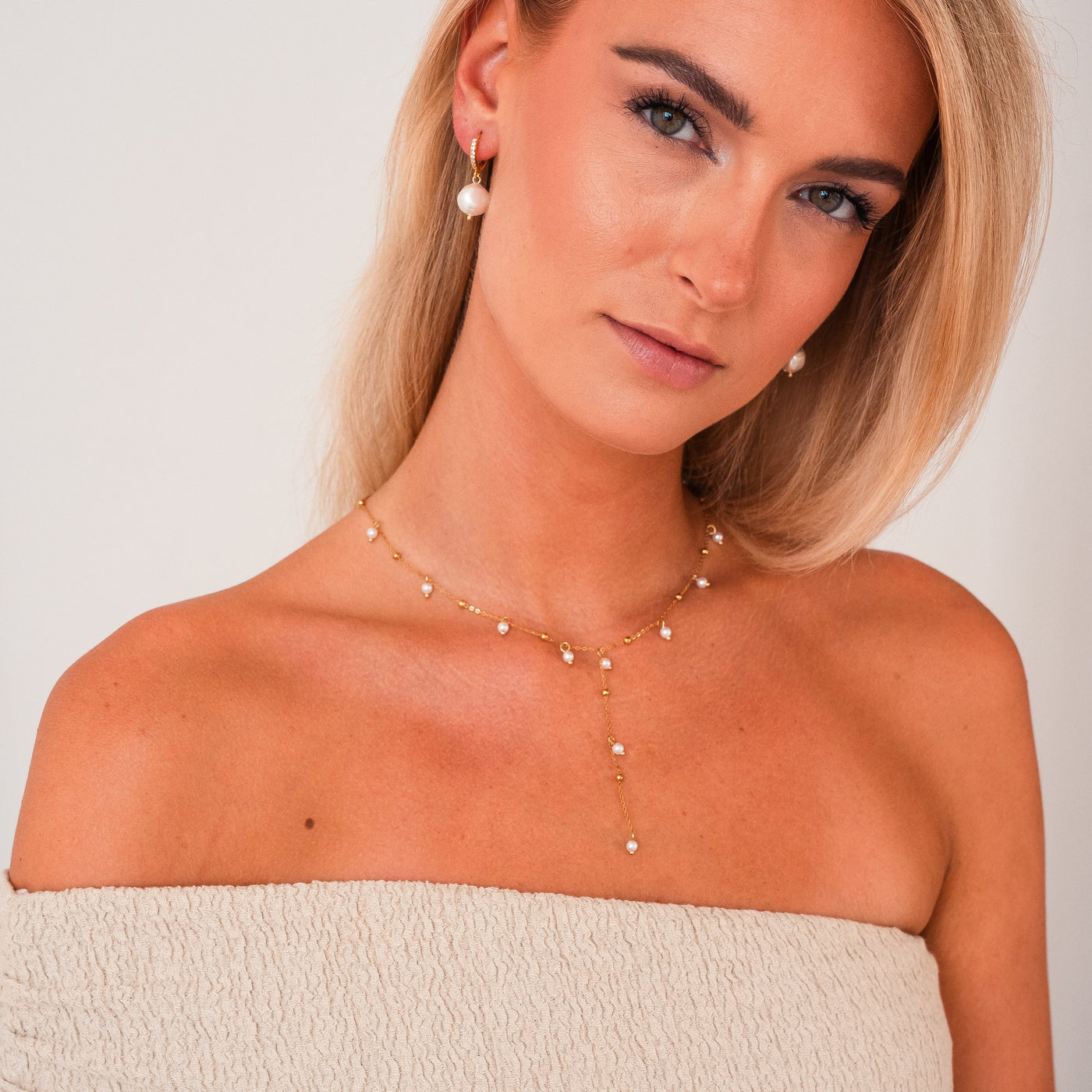 Elegante Perlenanhänger-Halskette