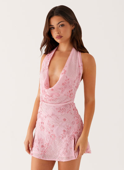 Cinzia – Bestickten Mini-Kleid