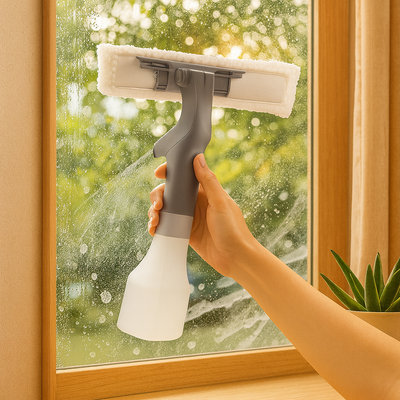 ClarityPro | Kabelloser Fenstersauger und Gummischaber