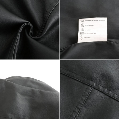 Schicke Lederjacke im Moto-Stil für Damen