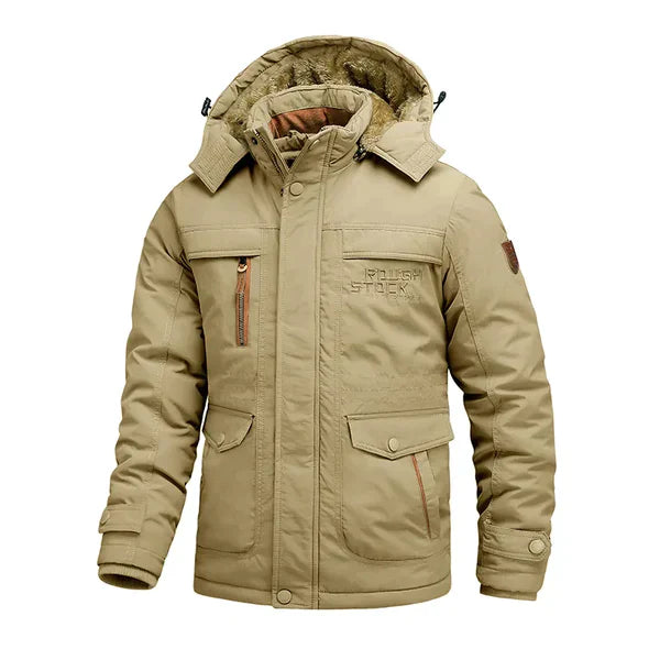 Pufferjacke mit Druckknöpfen für Männer