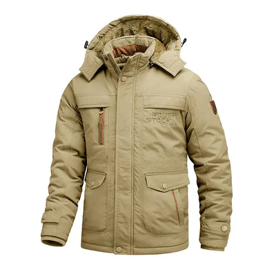 Pufferjacke mit Druckknöpfen für Männer