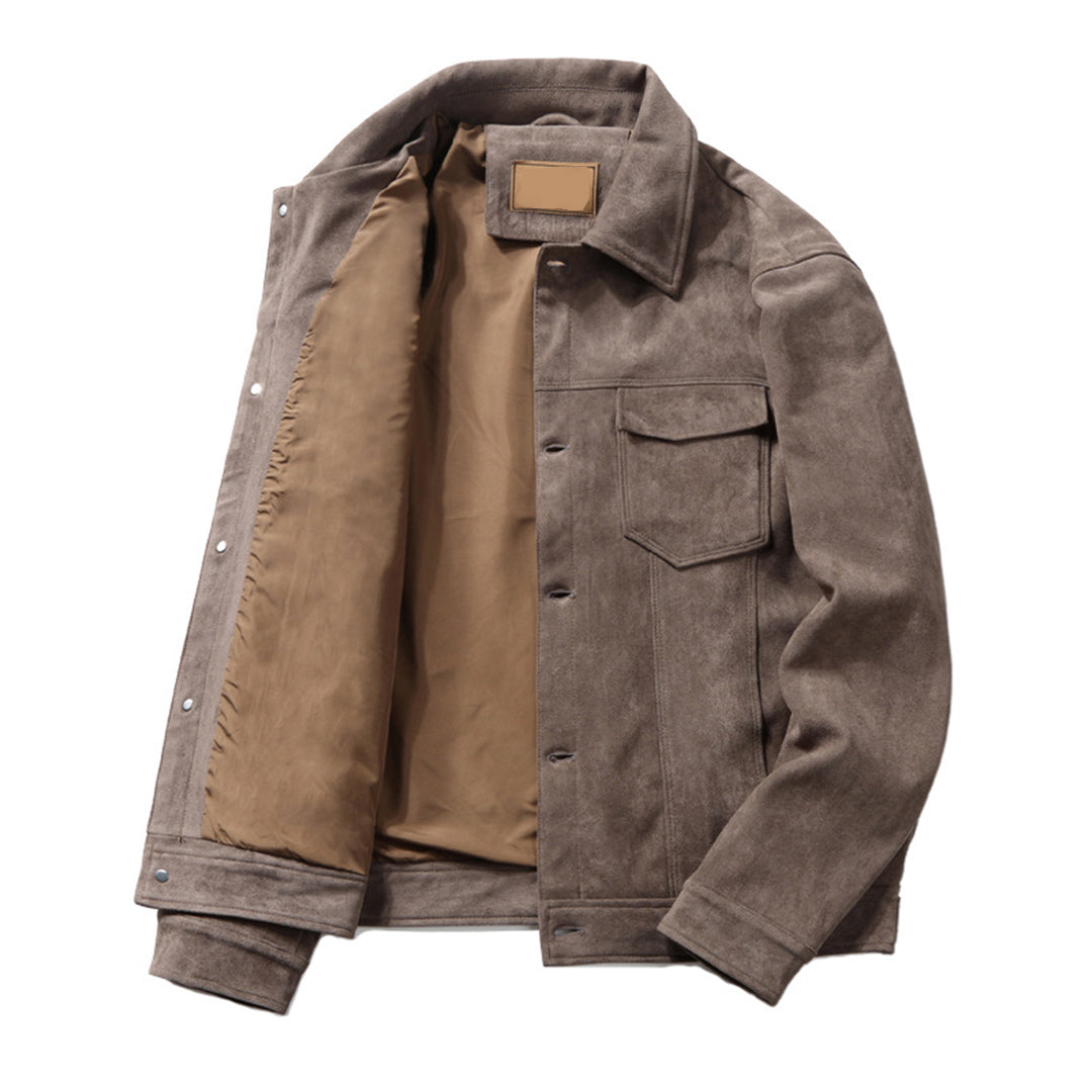 Geknöpfte Jacke mit Kragen für Männer