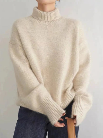Rollkragenpullover mit Übergröße für Frauen