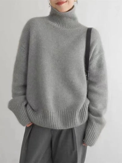 Rollkragenpullover mit Übergröße für Frauen
