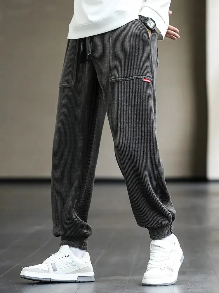 Corduroy Pants | Drawstring | Baggy | Joggers | Men's Pants
