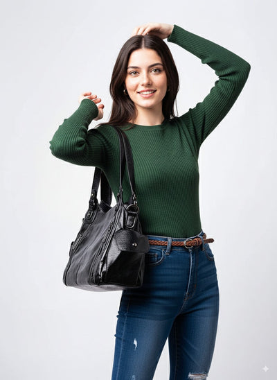 Dakota Schultertasche | Elegante & Praktische Tasche aus Veganem PU-Leder