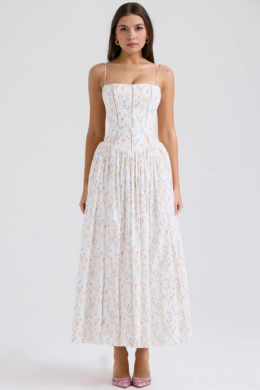 VIOLETTA - Posy Midi Kleid