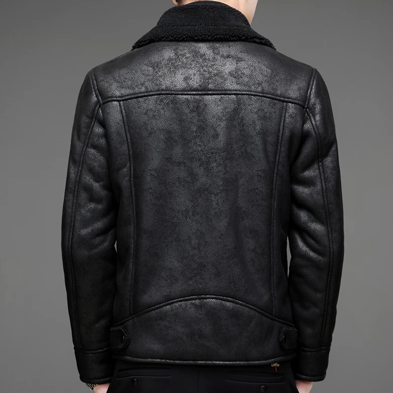 Herren Premium Lederjacke im Vintage-Stil