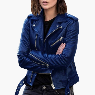 Damen Bikerjacke mit Reißverschluss