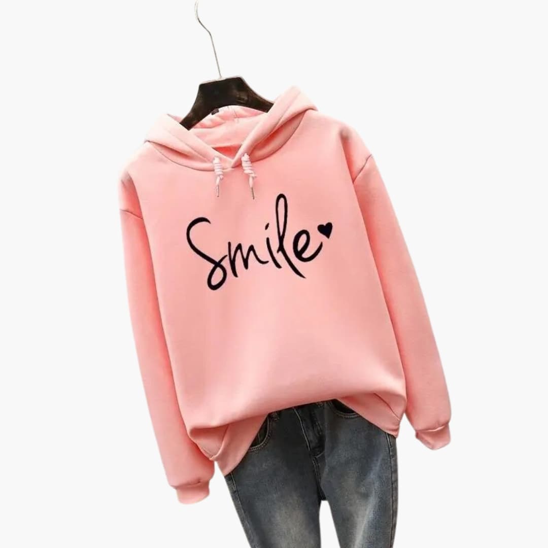 Damen Hoodie mit Kapuze und Frontprint