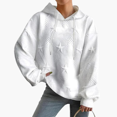 Damen Kapuzen pullover mit Kordelzugkapuze und langen Ärmeln