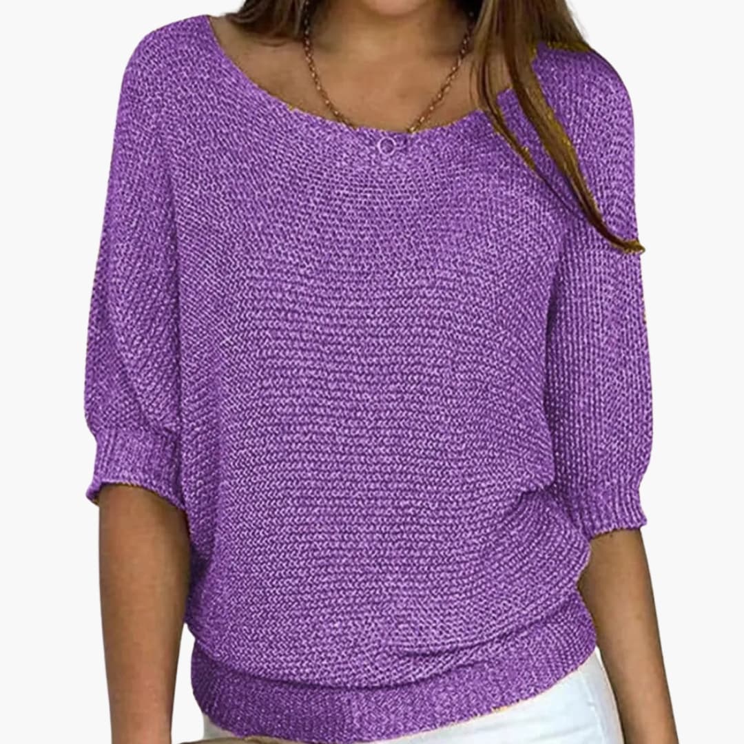 Damen Pullover mit Dreiviertel Ärmeln