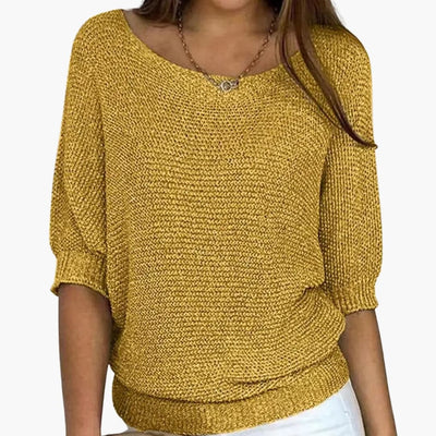 Damen Pullover mit Dreiviertel Ärmeln