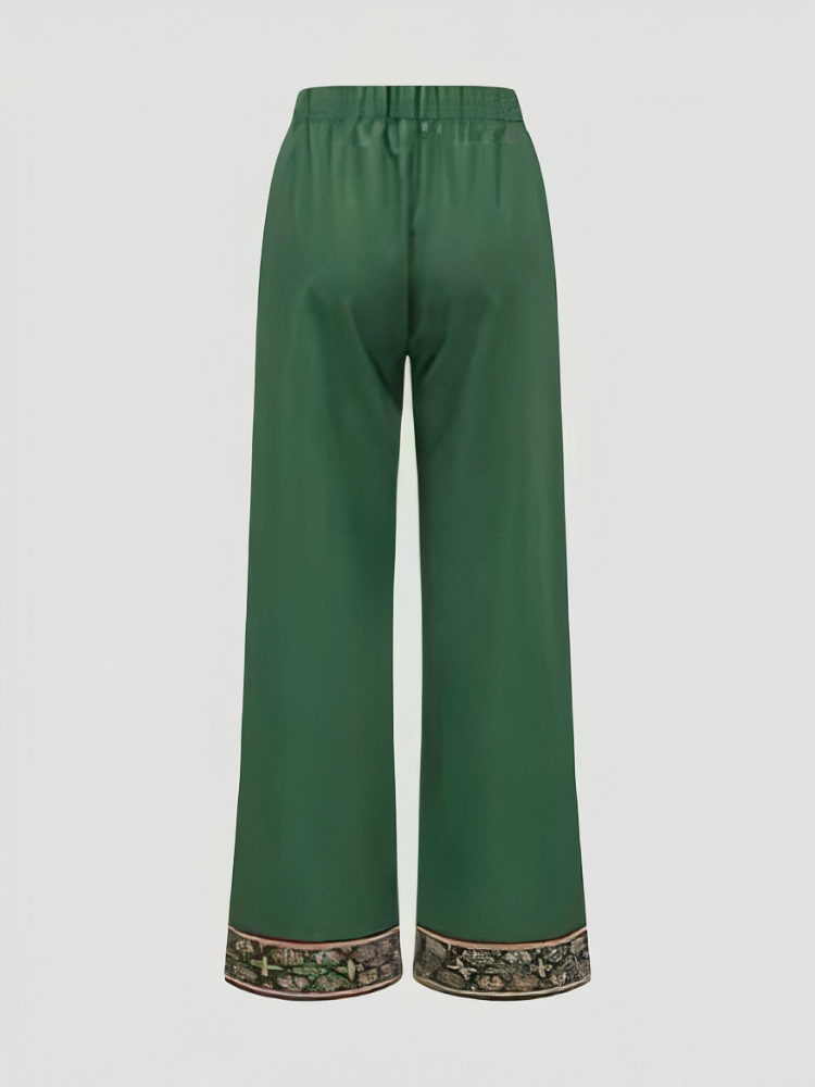 Damen stylisches ärmelloses langes Oberteil- und Hosen-Set | Moderne