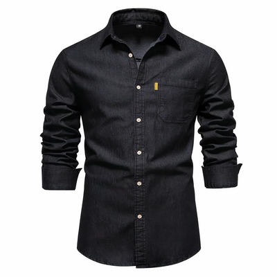Denim Hemd - Langarm - Slim Fit - Button-Up Hemd - Herrenhemden