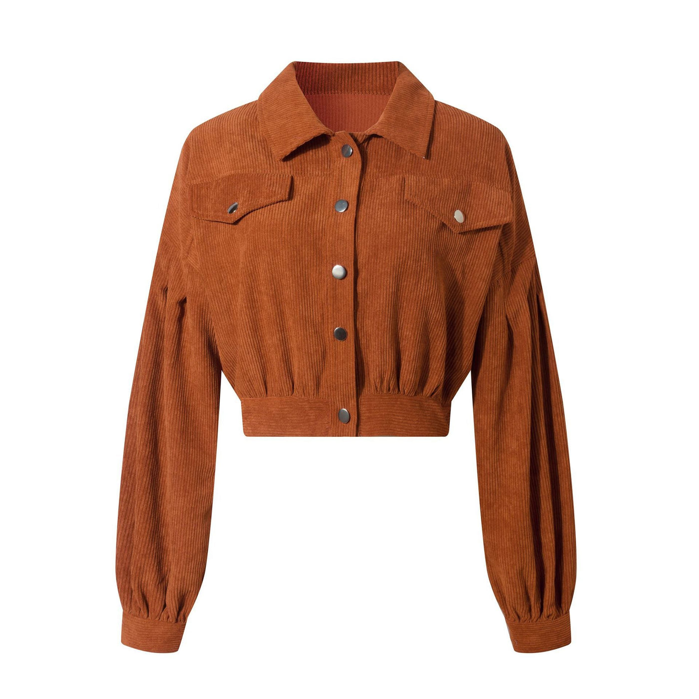 Cropped Cordhemd | Ballonärmel | Trendig & Lässig