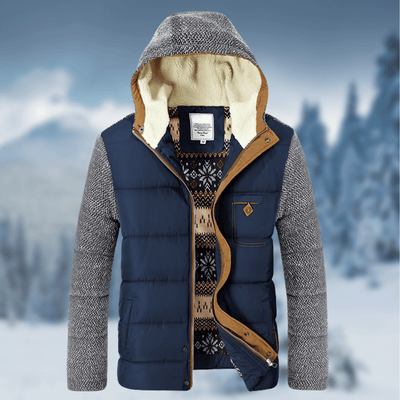 Winterjacke mit Schneeflocken-Details für Männer