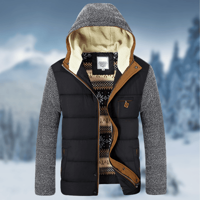 Winterjacke mit Schneeflocken-Details für Männer