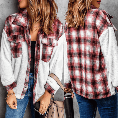 Steppjacke mit Revers für Frauen