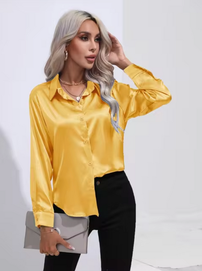 Doreen | Elegante Satin Charm Bluse