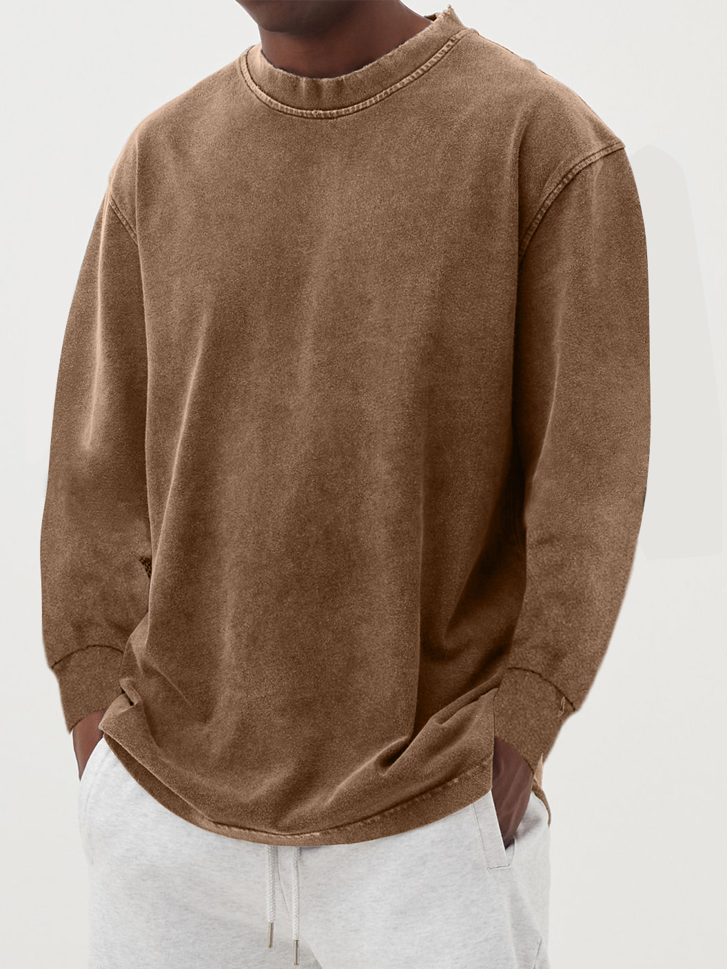 Vintage Langarm-T-Shirt für Männer