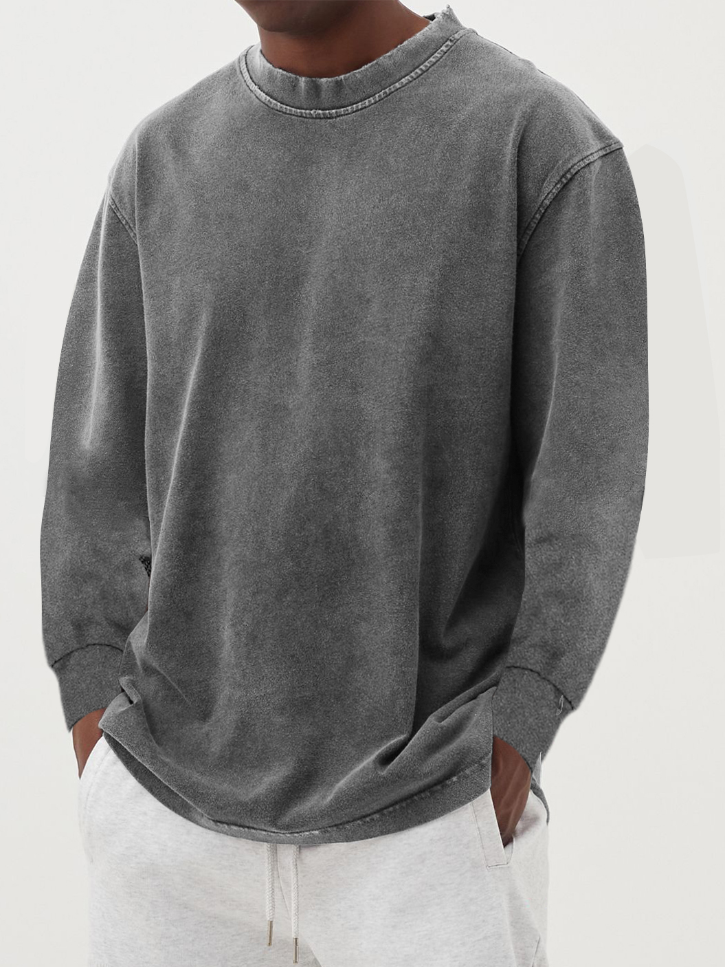 Vintage Langarm-T-Shirt für Männer