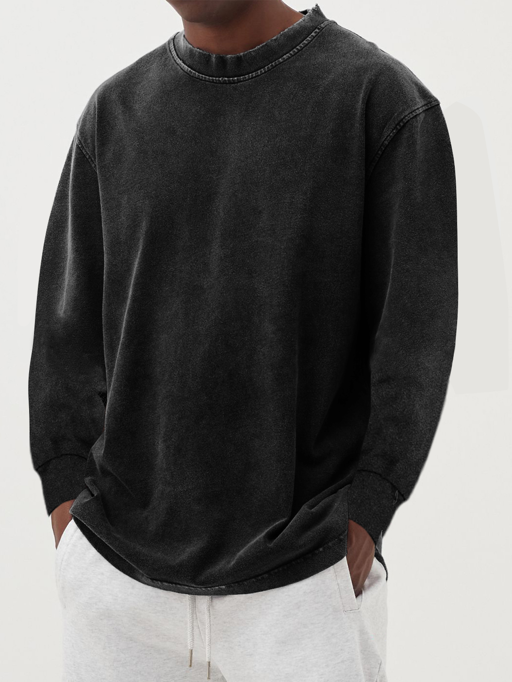 Vintage Langarm-T-Shirt für Männer