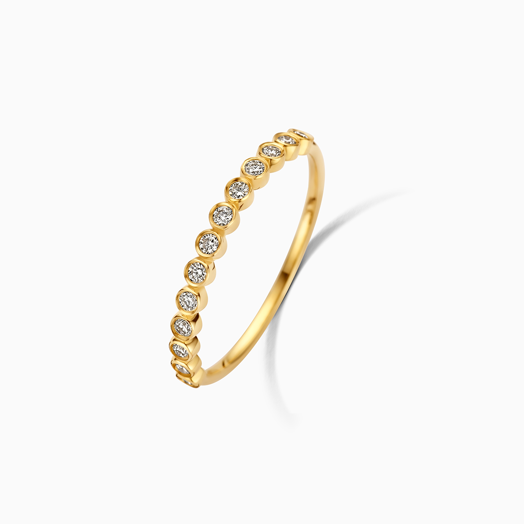 Goldener Diamant Blasenring
