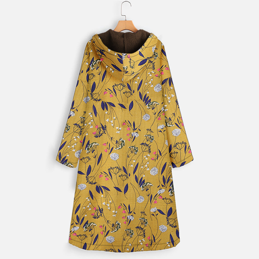 Eleganter Langmantel mit Kapuze für Damen
