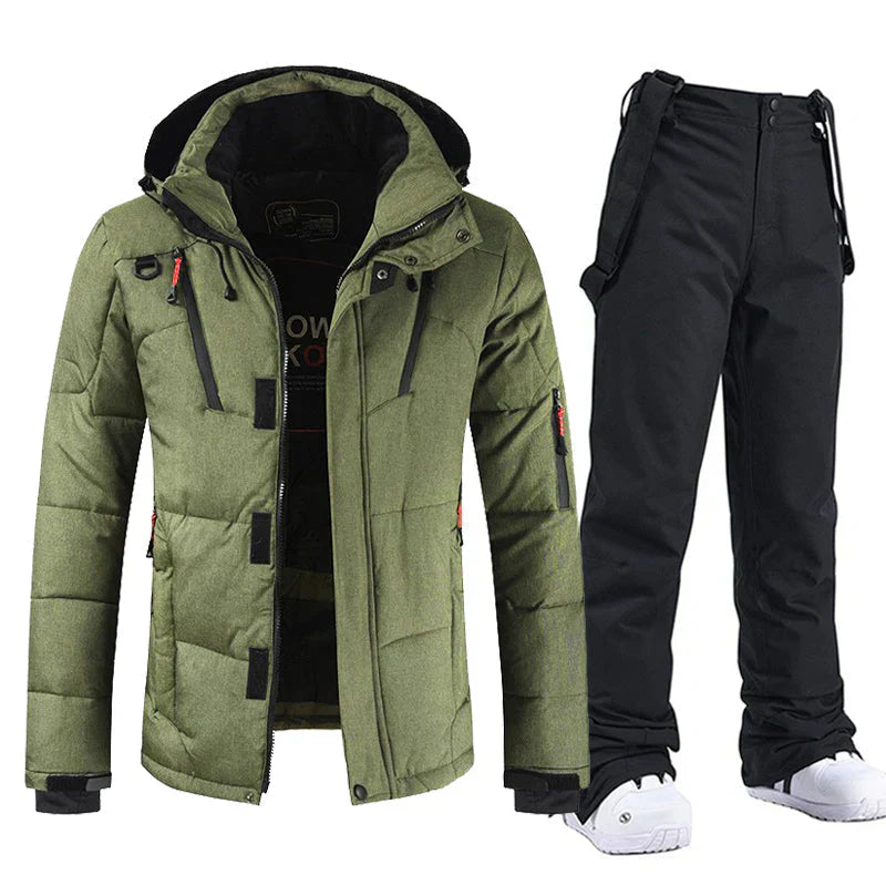 Wasser- und windabweisendes Herren Ski-Set mit Jacke und Bundhose