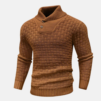 Pullover Herren Strick Mit Knopfkragen | Struktur Design