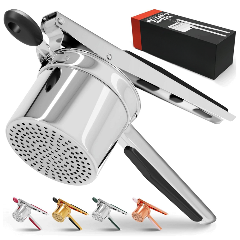 Kartoffelstampfer aus Edelstahl 15 oz – Kartoffelstampfer für Pürees und Gemüsebrei