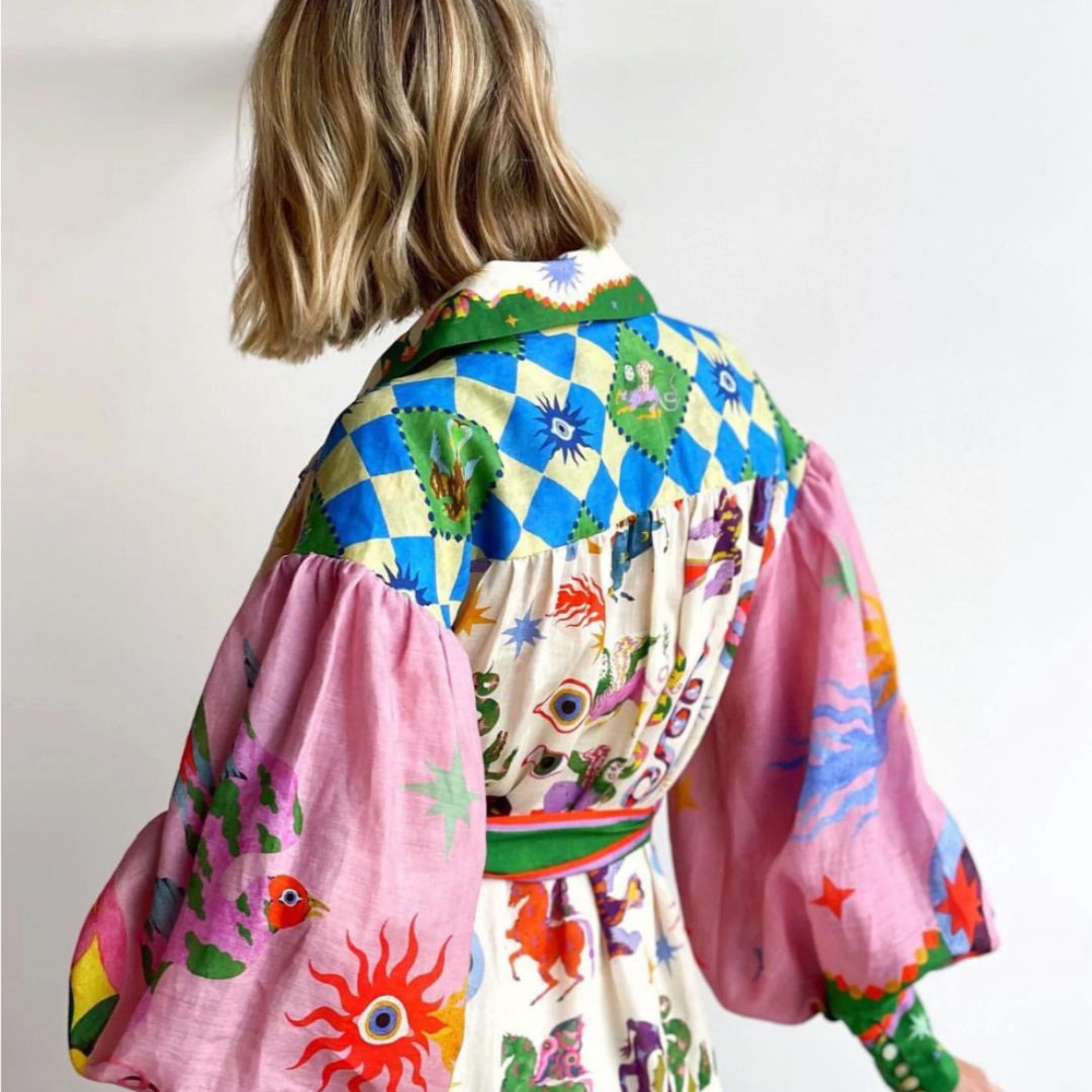 Sommerkleid für Damen – Elegantes italienisches Maxikleid mit Print