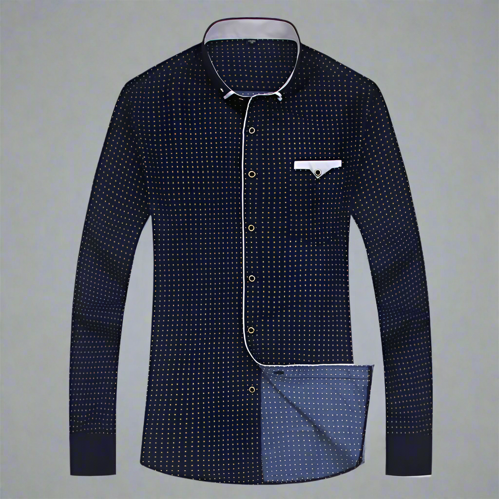 Herren Sommermusterhemd – Antonio Hemd mit Kontrastdetails für Büro & Freizeit