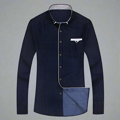 Herren Sommermusterhemd – Antonio Hemd mit Kontrastdetails für Büro & Freizeit