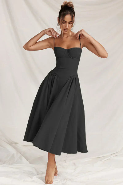 Vintage Sommerkleid für Damen – Leicht und Luftig mit Spaghettiträgern